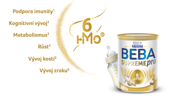 Obrázek BEBA SUPREMEpro 3 kojenecké mléko od ukončeného 12. měsíce 6HMO 800 g (8)