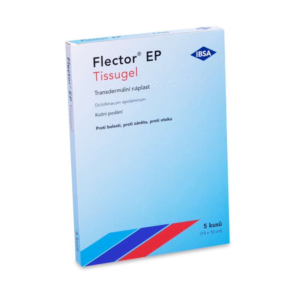 Obrázek FLECTOR EP Tissugel náplast 180 mg 5 kusů