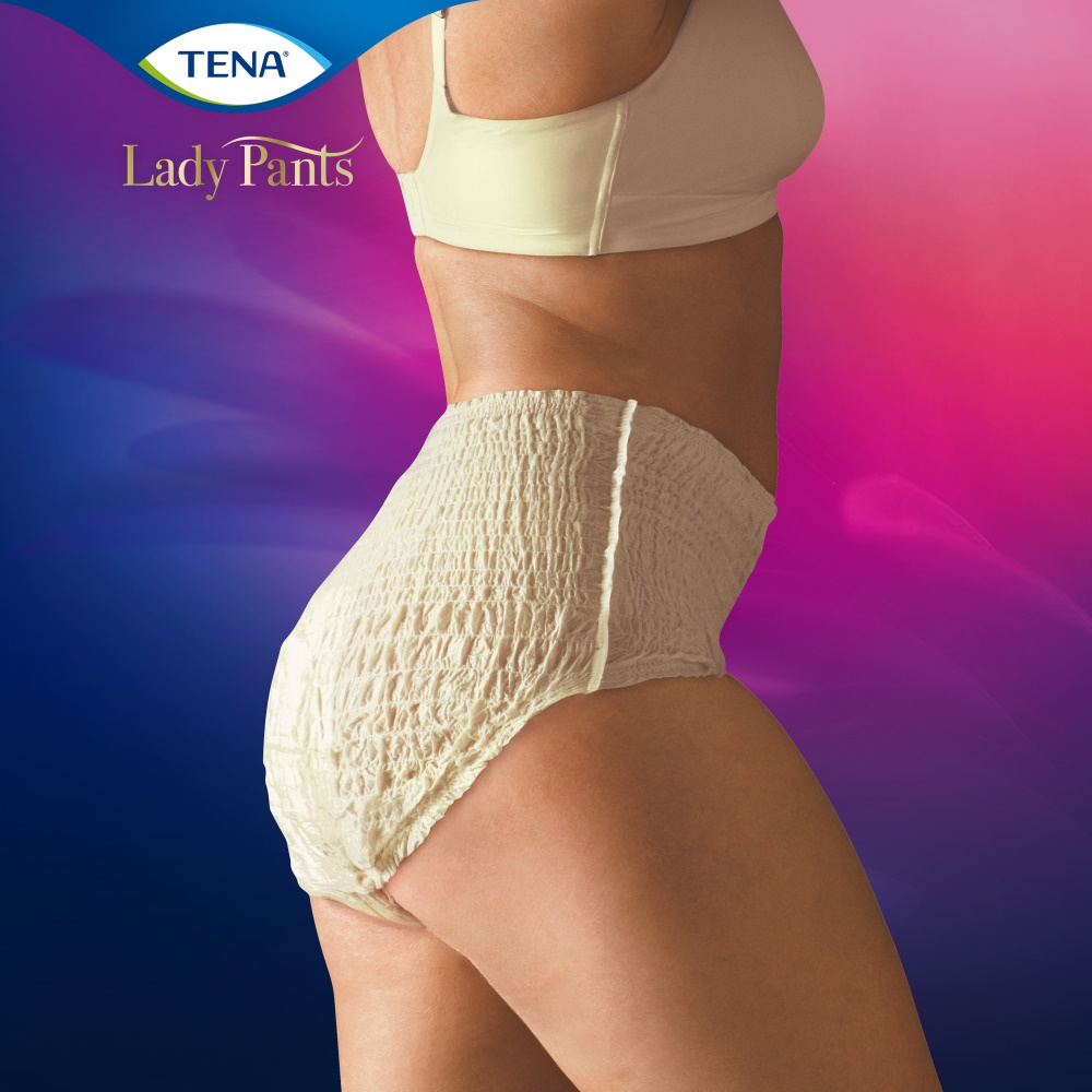 Obrázek TENA Lady Pants plus creme inkontinenční kalhotky velikost L 8 kusů