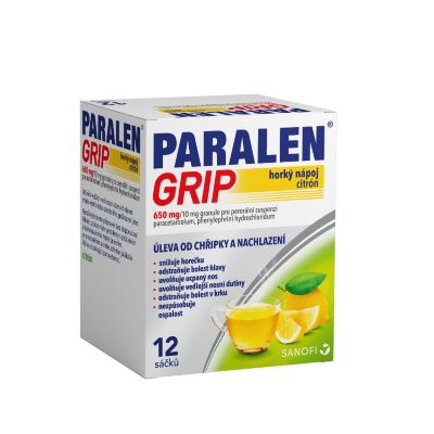 Obrázek PARALEN GRIP Horký nápoj citrón 12 sáčků (7)