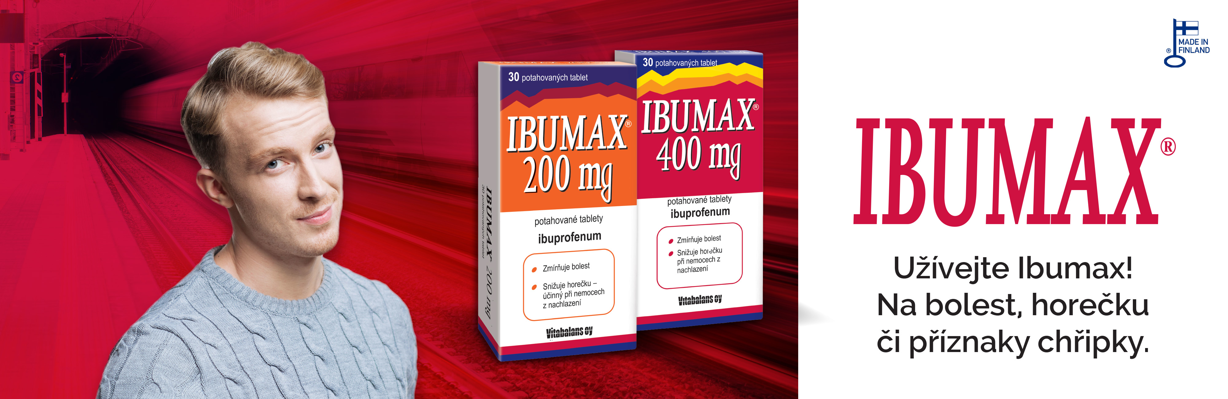 Obrázek IBUMAX 400 mg 30 potahovaných tablet
