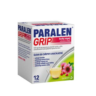 Obrázek PARALEN GRIP Horký nápoj echinacea a šípky 12 sáčků (7)