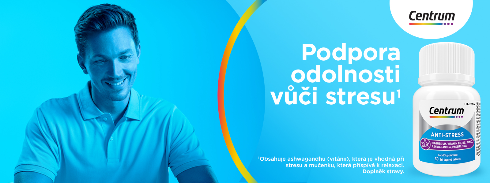 Obrázek CENTRUM Anti-Stress Ashwagandha + magnézium 30 tablet