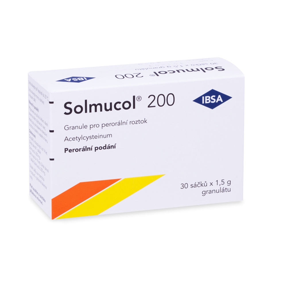 Obrázek SOLMUCOL 200 mg perorální granule 30 sáčků