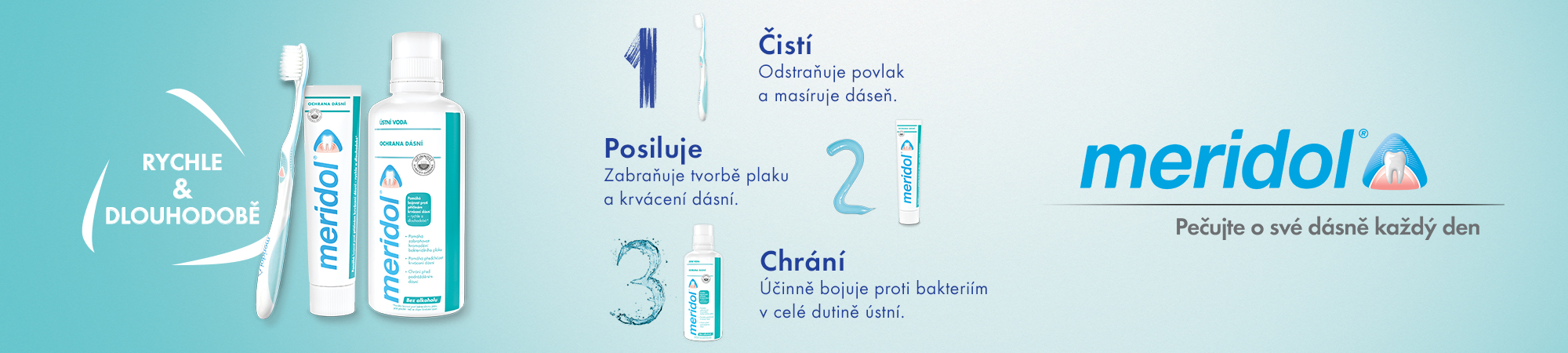 Obrázek MERIDOL Gum protection Zubní pasta pro ochranu dásní 2x 75 ml (2)