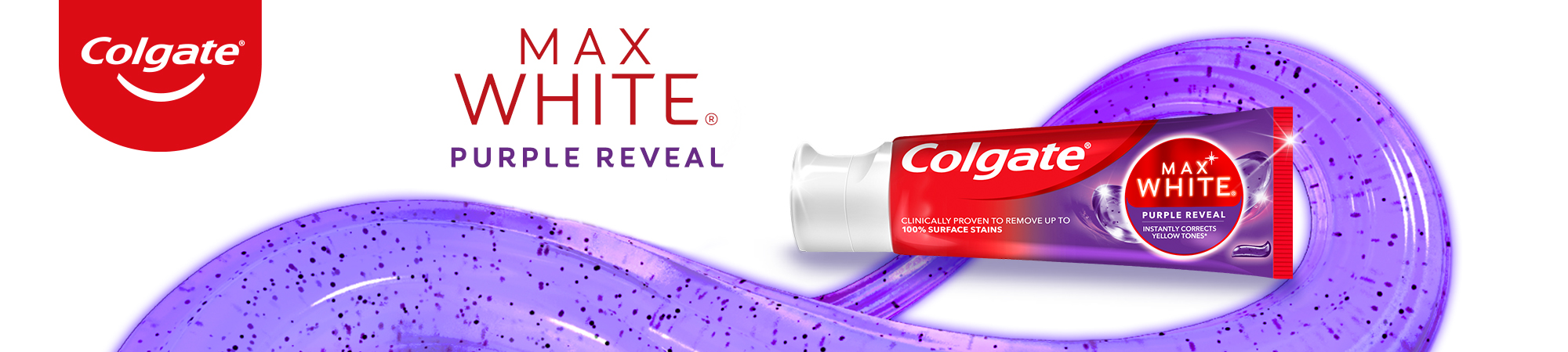 obrázek COLGATE Max White Purple Reveal bělicí zubní pasta 3x 75ml (3)