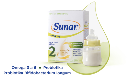 Obrázek SUNAR Sensitive 2 pokračovací kojenecké mléko 6m+ 500 g (4)