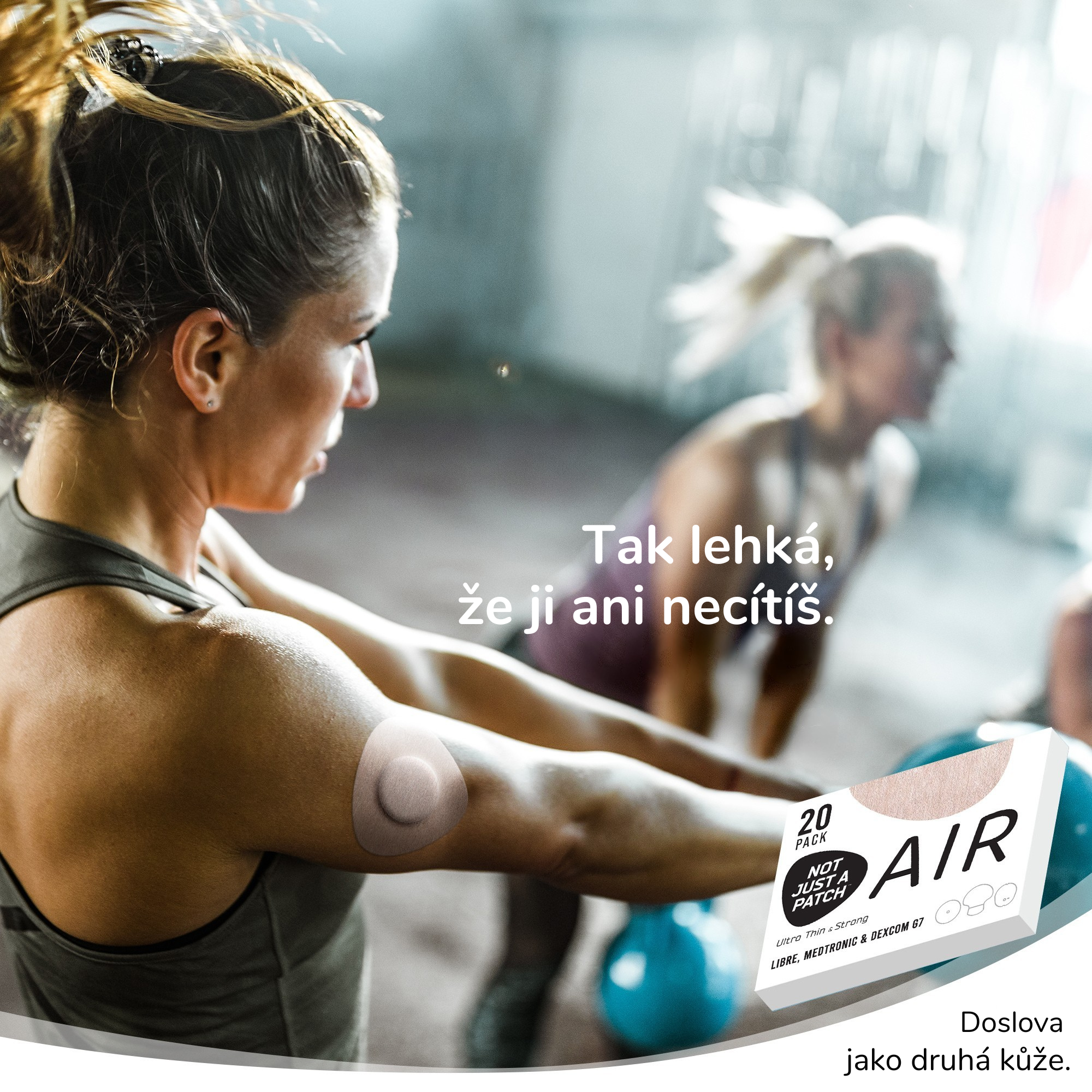Obr&aacute;zek NOT JUST A PATCH Air n&aacute;plast k CGM senzorům b&eacute;žov&aacute; 20&nbsp;kusů