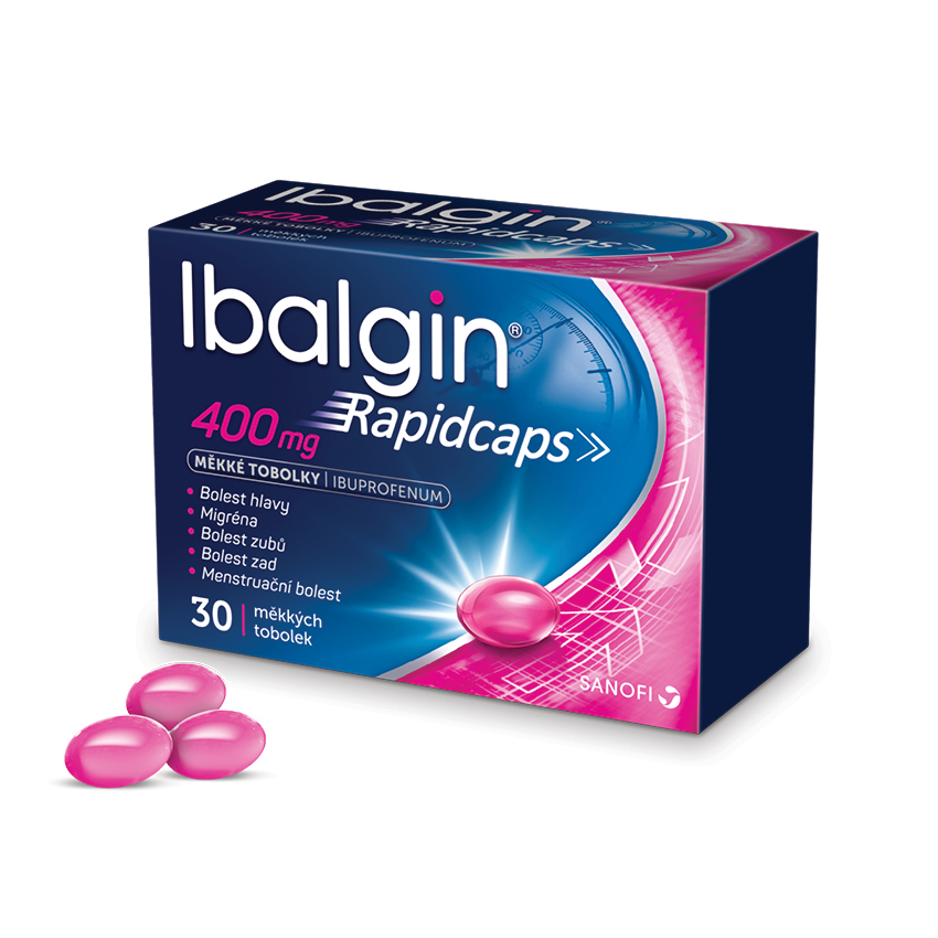 Obrázek IBALGIN Rapidcaps 400 mg 30 měkkých tobolek (11)