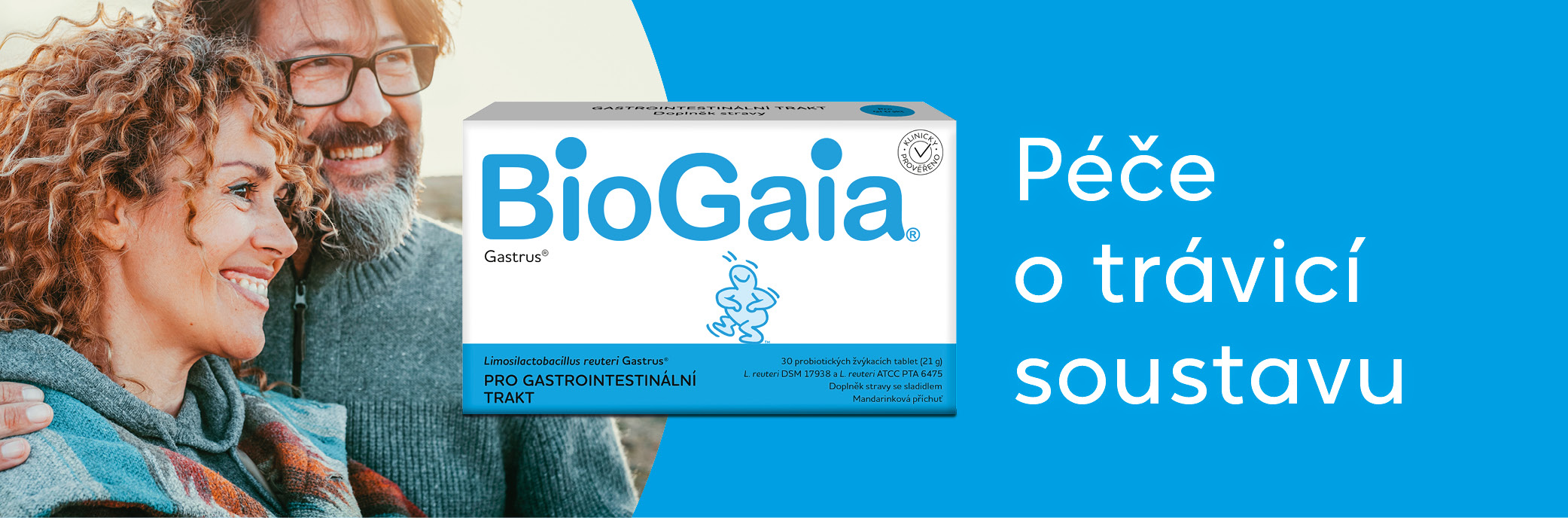 Obrázek BIOGAIA Gastrus 30 probiotických žvýkacích tablet