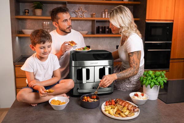Obrázek CONCEPT FR9000 Horkovzdušná fritéza pizza trio 18,5 l (11)