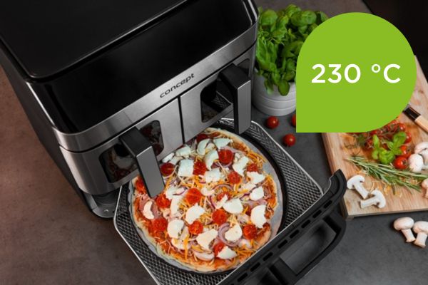 Obrázek CONCEPT FR9000 Horkovzdušná fritéza pizza trio 18,5 l (2)