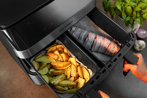 Obrázek CONCEPT FR9000 Horkovzdušná fritéza pizza trio 18,5 l (5)
