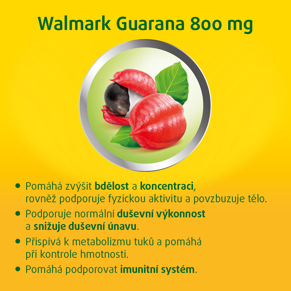 Obrázek WALMARK Guarana 800 mg 90 tablet