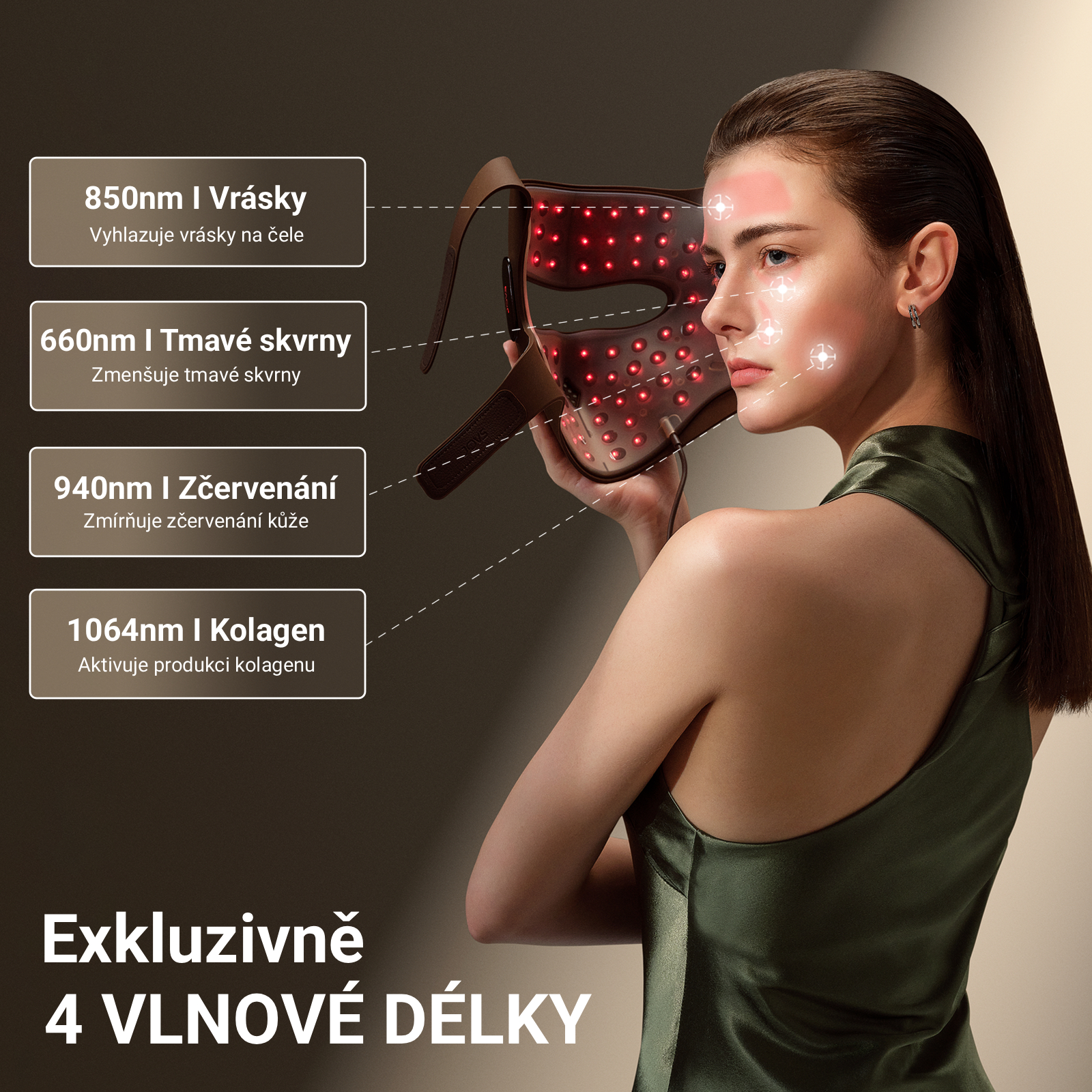 Obrázek JOVS 4D v2 Laserová světelná terapeutická maska