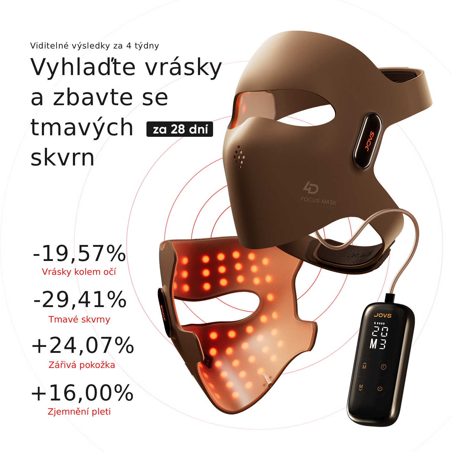 Obrázek JOVS 4D v2 Laserová světelná terapeutická maska (2)