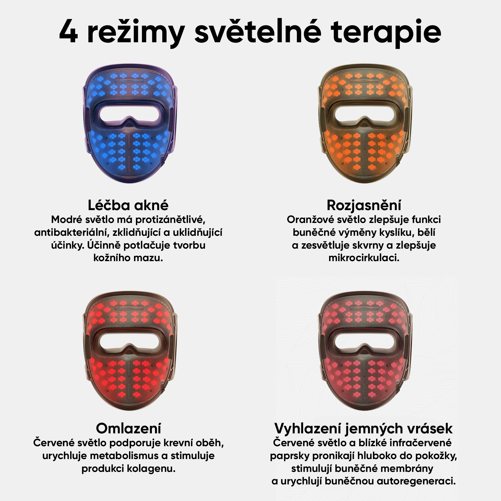 Obrázek JOVS LED světelná terapeutická maska na obličej