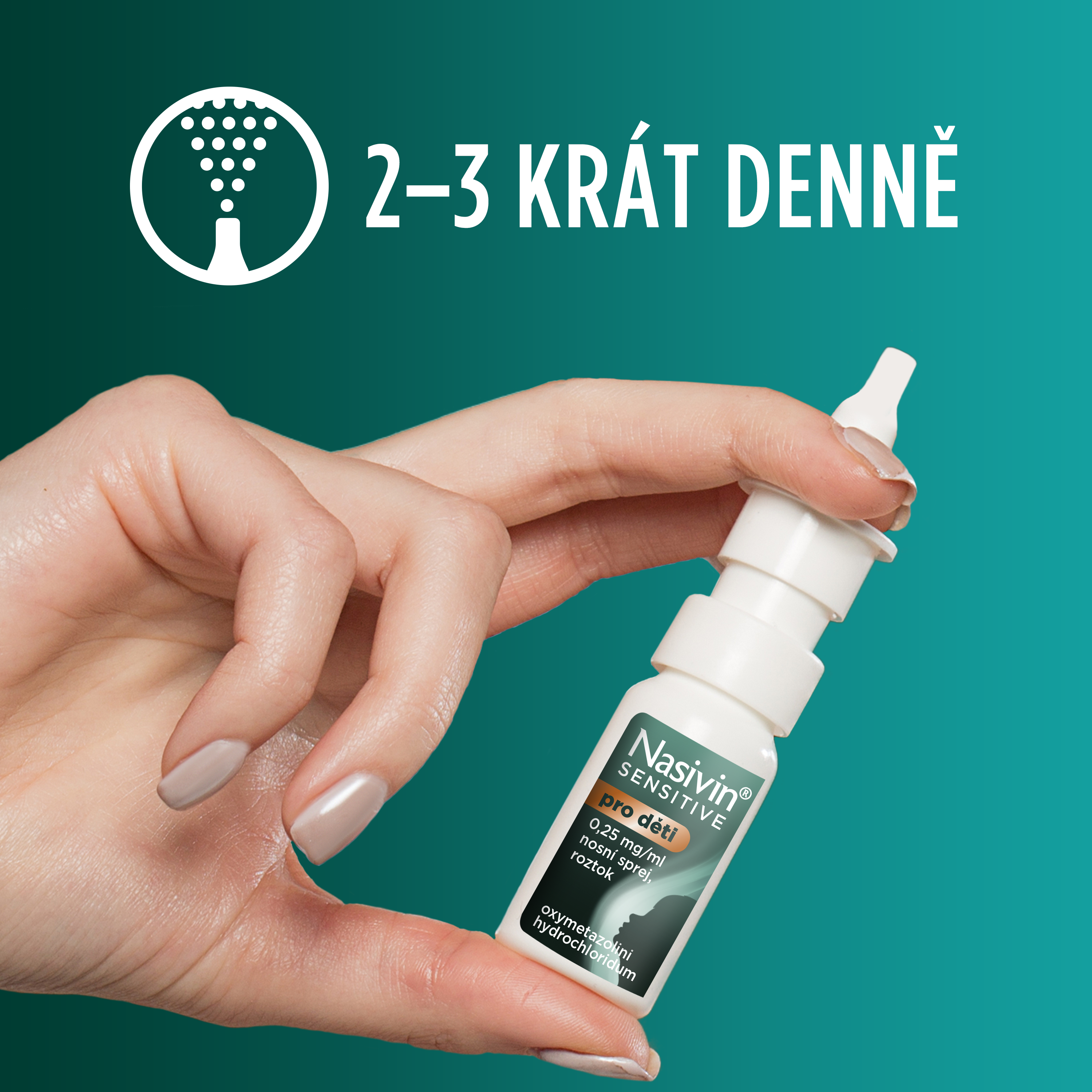 Obrázek NASIVIN® Sensitive děti 0.25mg/ml  nosní sprej, roztok 10 ml (3)