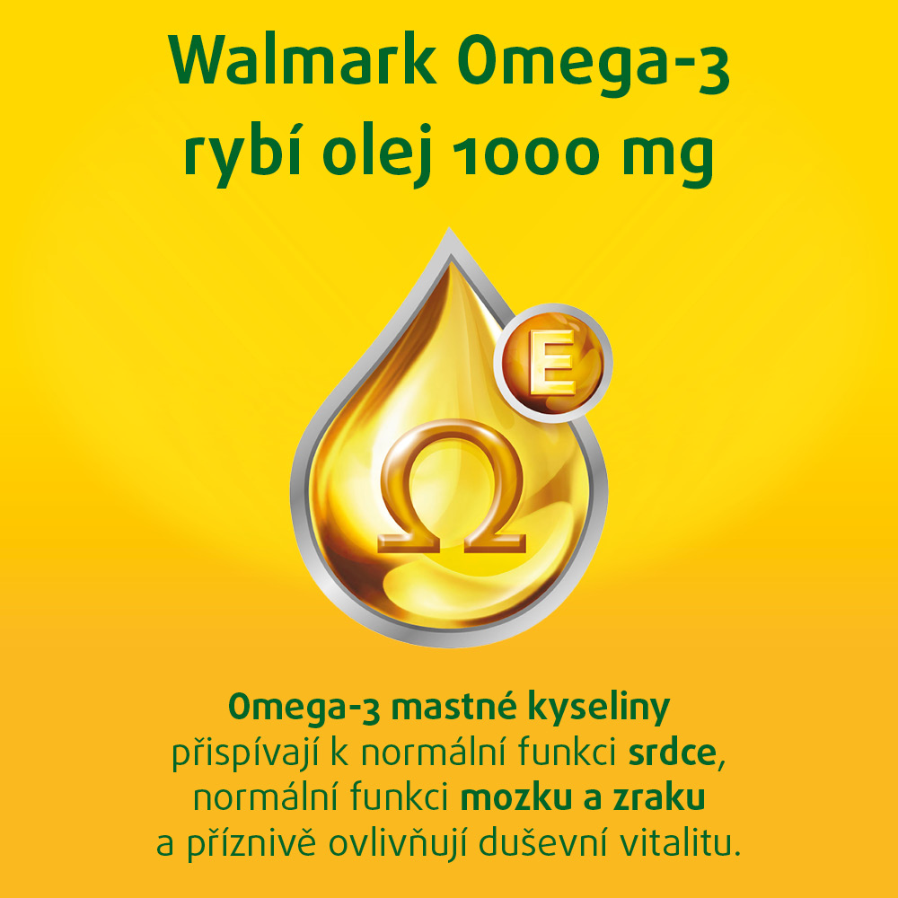 Obrázek WALMARK Omega-3 rybí olej 1000 mg 180 tobolek