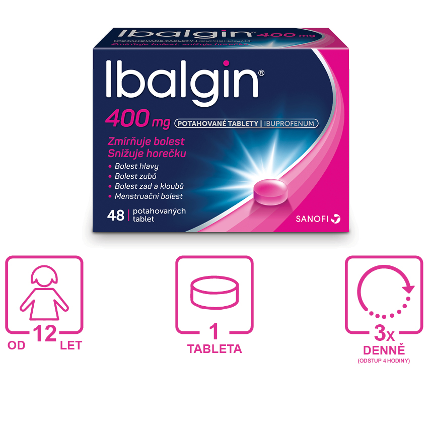 Obrázek IBALGIN 400 mg 48 potahovaných tablet (8)