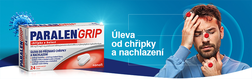 Obrázek PARALEN GRIP Chřipka a bolest 500 mg 24 potahovaných tablet (6)