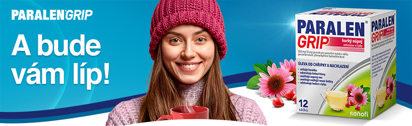 Obrázek PARALEN GRIP Horký nápoj echinacea a šípky 12 sáčků