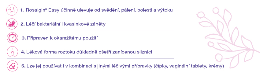 Obrázek ROSALGIN Easy vaginální roztok 140 mg  5x 140 ml (2)