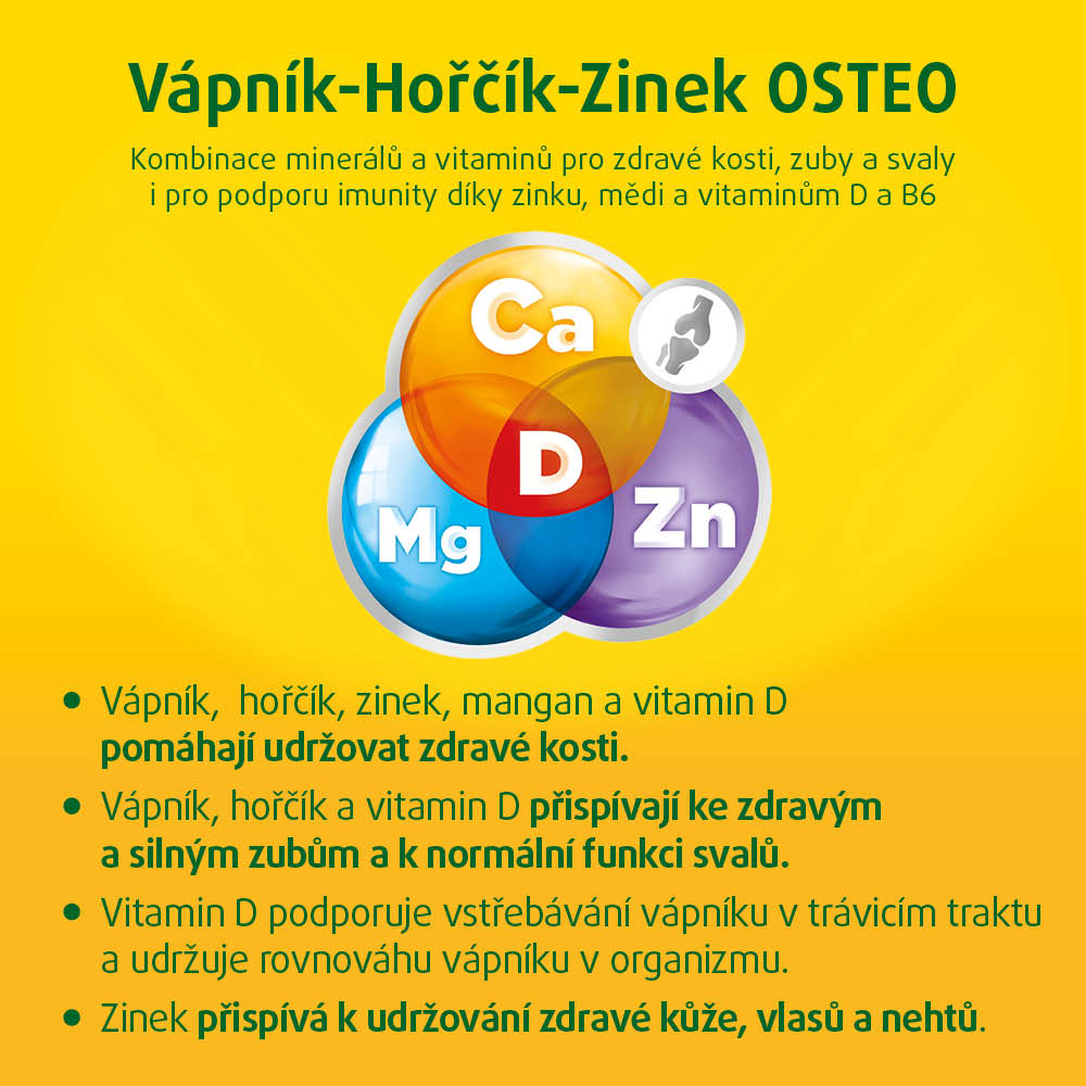 Obrázek WALMARK Vápník Hořčík Zinek Osteo 90 tablet