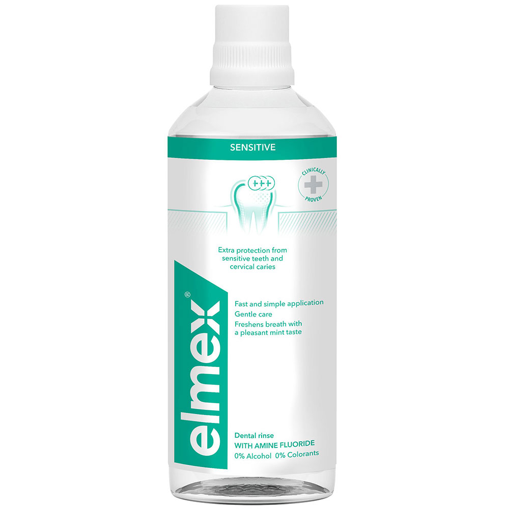 Obrázek ELMEX Sensitive ústní voda 400 ml + Zubní pasta 75 ml (2)