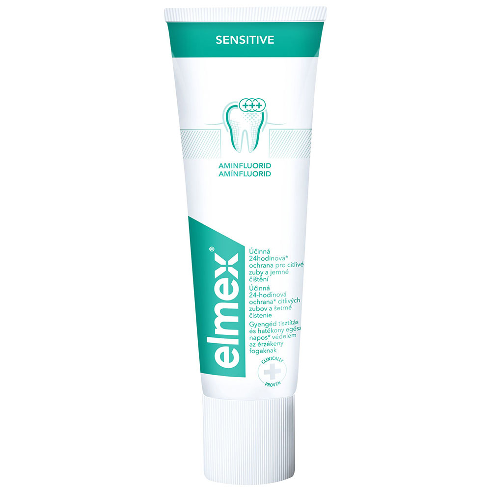 Obrázek ELMEX Sensitive ústní voda 400 ml + Zubní pasta 75 ml