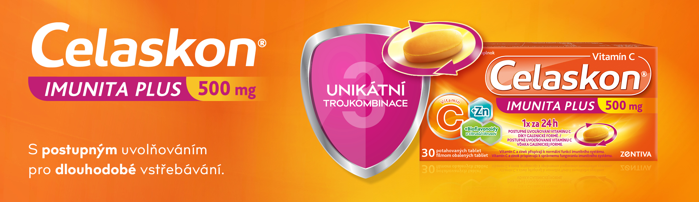 Obrázek CELASKON Imunita PLUS 500 mg 30 tablet