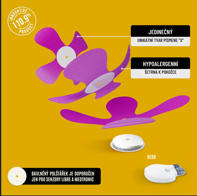 Obr&aacute;zek NOT JUST A PATCH N&aacute;plast univerz&aacute;ln&iacute; k CGM senzorům multicolor 20&nbsp;kusů (3)