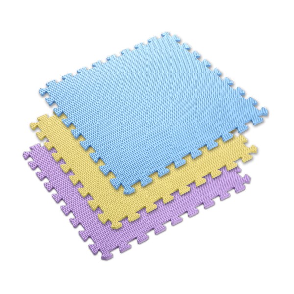 Obrázek ONE Fitness MP10 ochranná puzzle podložka žlutá-modrá-fialová sada