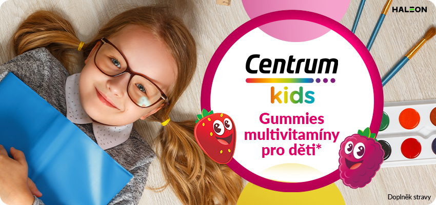 Obrázek CENTRUM Kids gummies multivitamín pro děti malina a jahoda želé 60 kusů