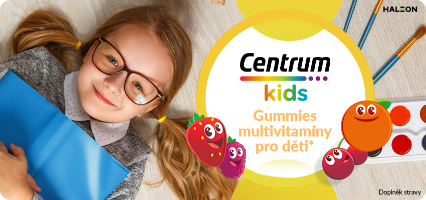 Obrázek CENTRUM Kids gummies multivitamín pro děti multifruit želé 60 kusů