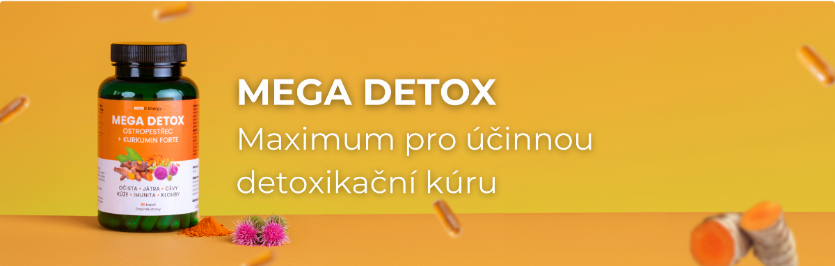 Obrázek MOVIT ENERGY Mega detox Ostropestřec a Kurkumin forte 60 veganských kapslí