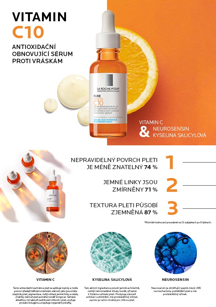 Obr&aacute;zek LA ROCHE-POSAY Vitamin C10 Antioxidačn&iacute; obnovuj&iacute;c&iacute; s&eacute;rum proti vr&aacute;sk&aacute;m 30 ml (2)