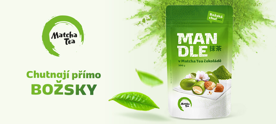Obrázek MATCHA TEA Mandle v čokoládě 100 g