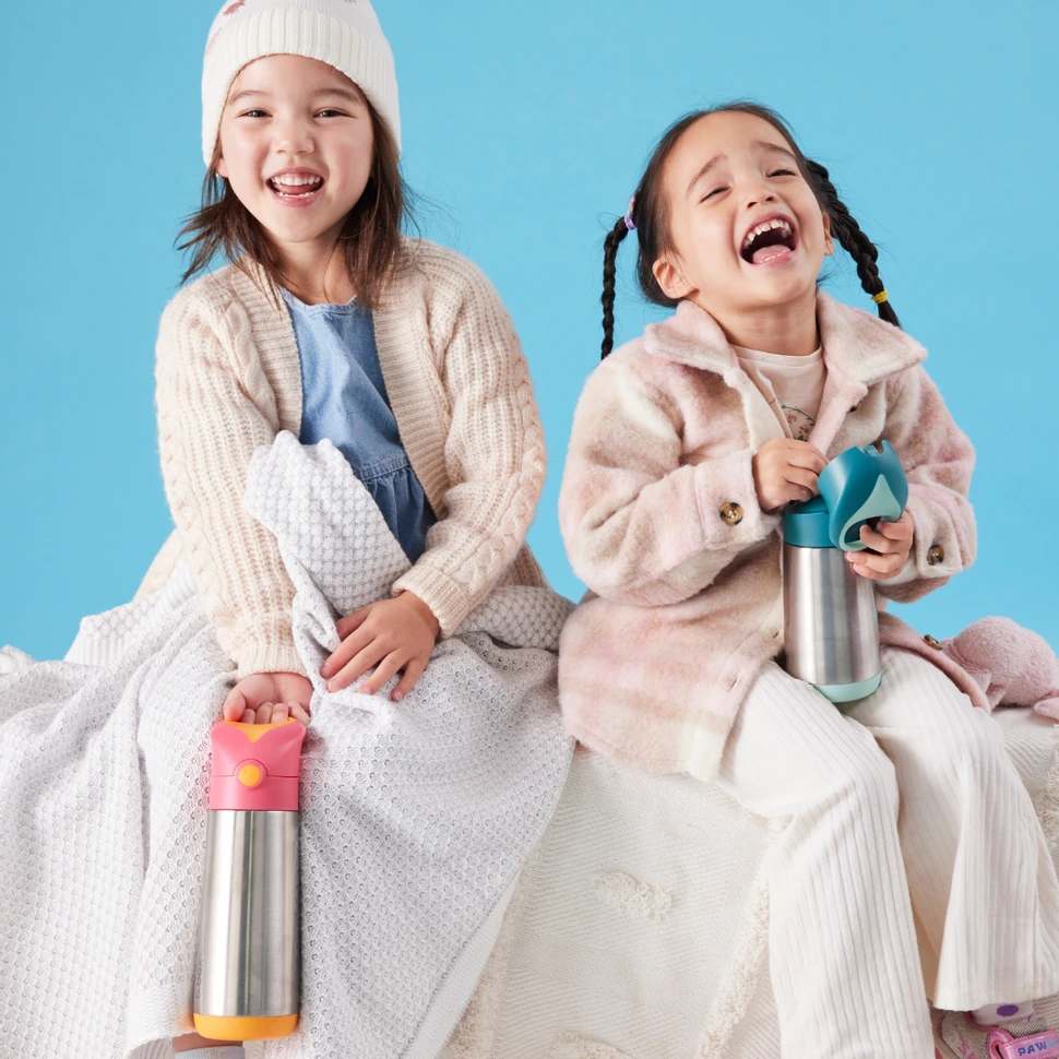 Obrázek B.BOX Termoska na pití s brčkem emerald forest 12m+ 500 ml