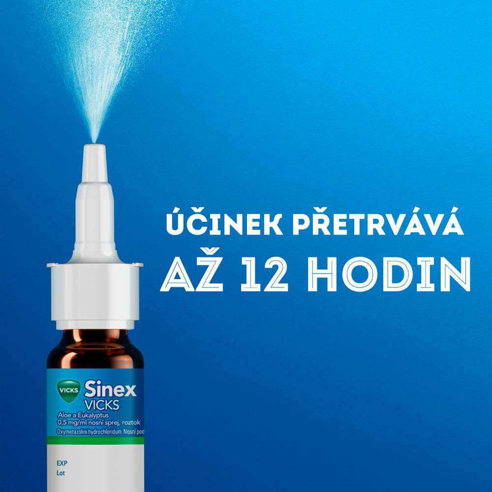 Obrázek SINEX Vicks aloe a eukalyptus 0,5 mg/ml nosní sprej, roztok 15 ml (3)