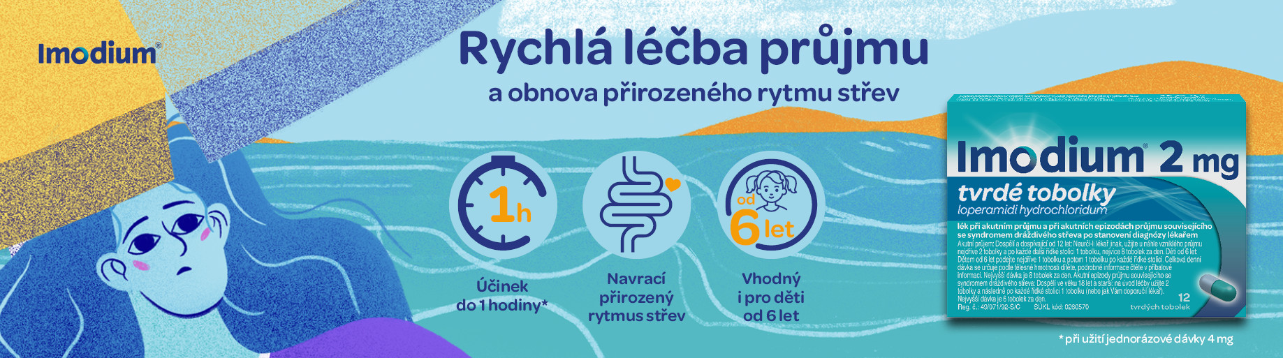 Obrázek IMODIUM® 2 mg tvrdé tobolky 12 kusů