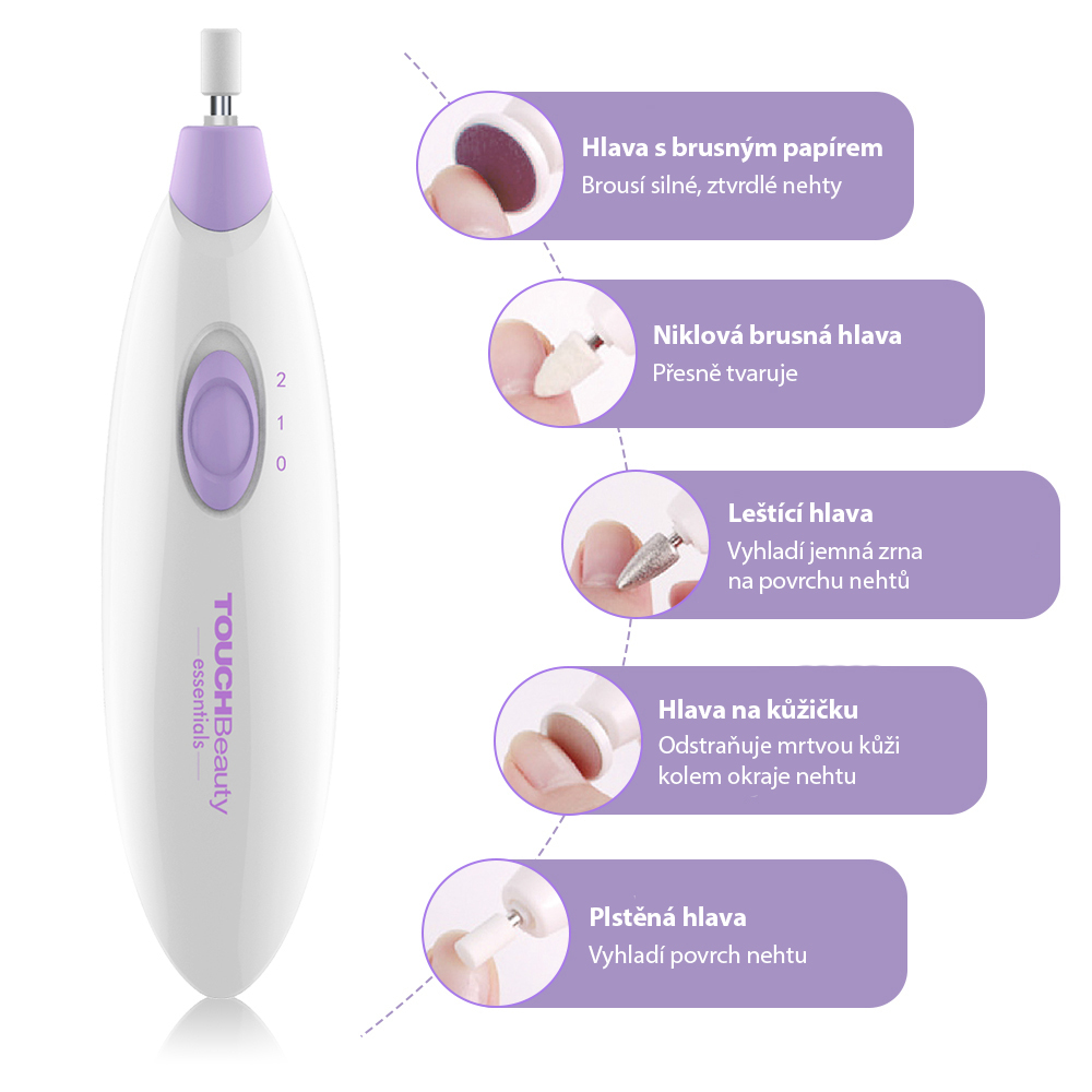 Obr&aacute;zek TOUCHBeauty 1039 Bruska na manik&uacute;ru a pedik&uacute;ru 5 v 1