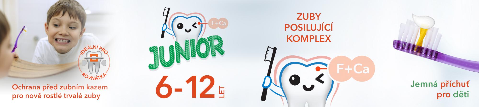 Obrázek ELMEX Junior Dětská zubní pasta pro děti ve věku 6-12 let  75 ml (2)