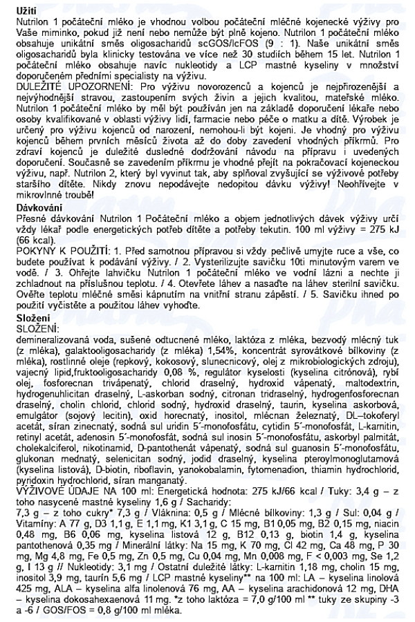 Obr&aacute;zek NUTRILON 1 Profutura RTFtekut&aacute; v&yacute;živa 24x 70 ml