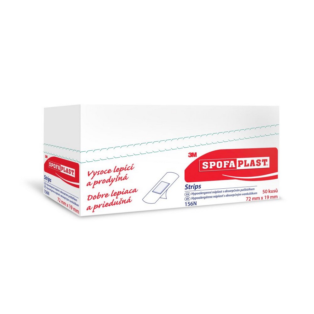 Obrázek 3M™ SPOFAPLAST 156 N Kusová textilní náplast 72 x 19 mm 5 kusů