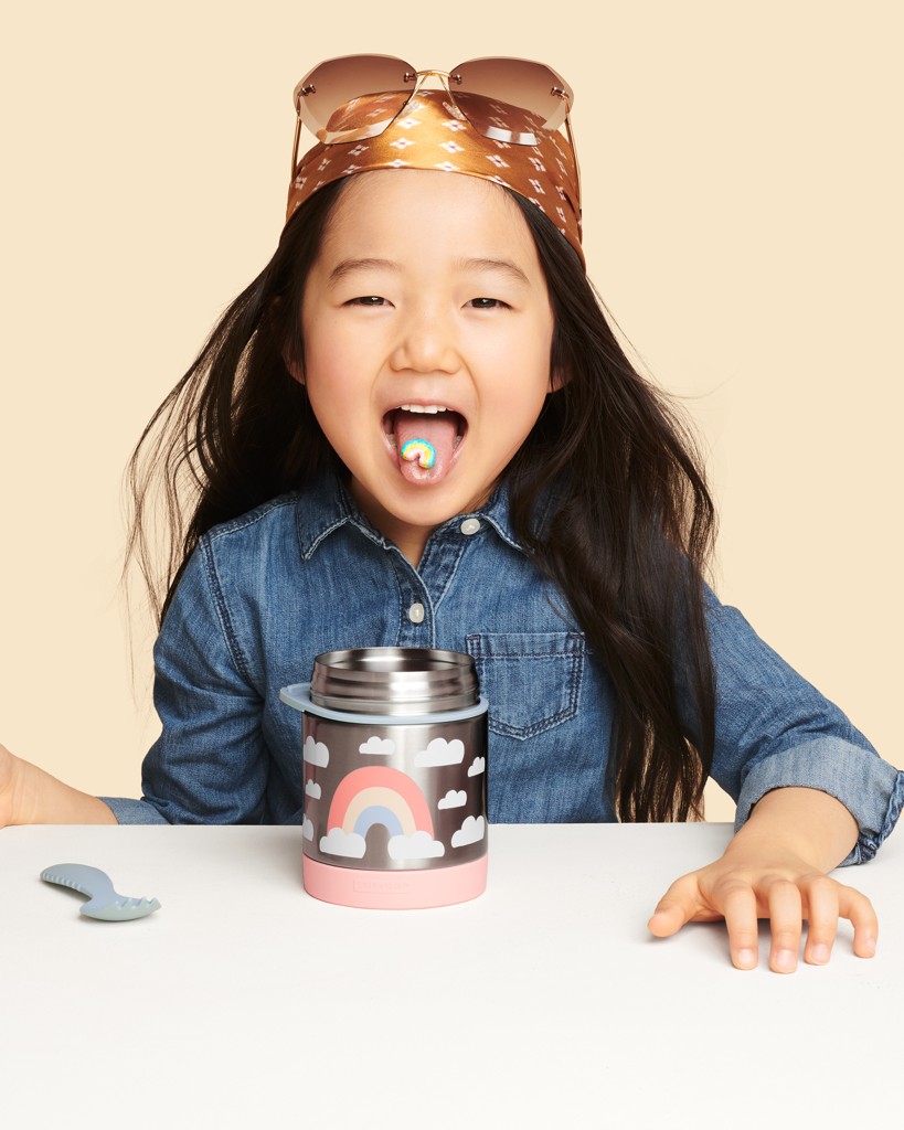 Obrázek SKIP HOP Spark style termoska na jídlo se lžičkou/vidličkou duha od 3 let 325 ml