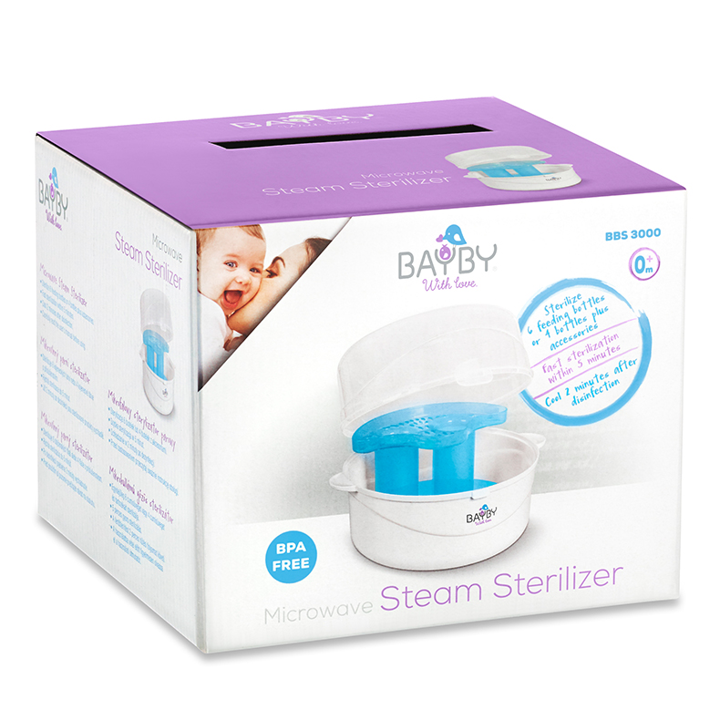 Obr&aacute;zek BAYBY Mikrovlnn&yacute; parn&iacute; steriliz&aacute;tor BBS 3000