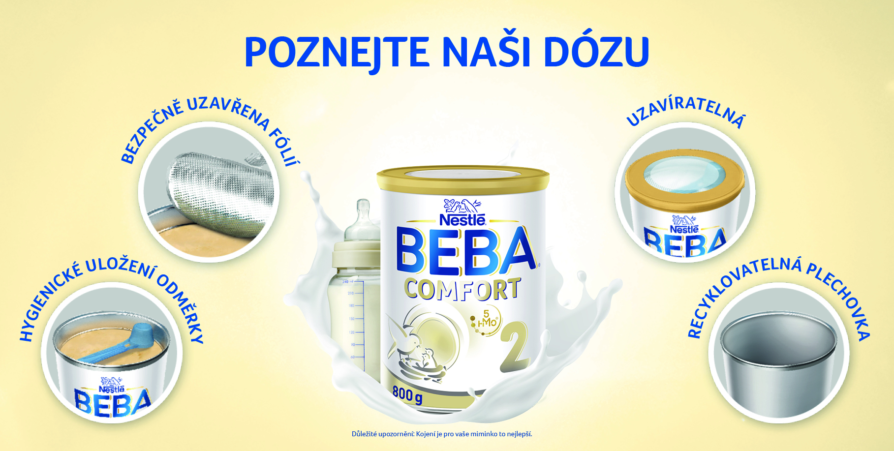 Obrázek BEBA COMFORT 1  Počáteční kojenecké mléko od narození 800 g (6)