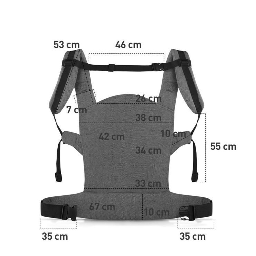 Obr&aacute;zek KINDERKRAFT Nosič dět&iacute; Milo Black 1 kus