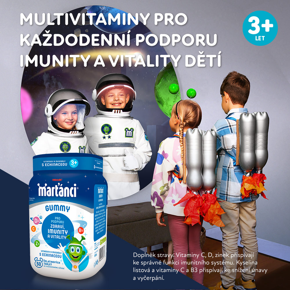 Obrázek WALMARK Marťánci gummy echinacea 20 mg 50 želatinových tablet